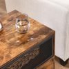 Ciemne brązowe drewno - stolik kawowy, szafka nocna 45x40x55 VS26