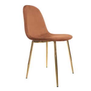 Krzesło welurowe brązowe